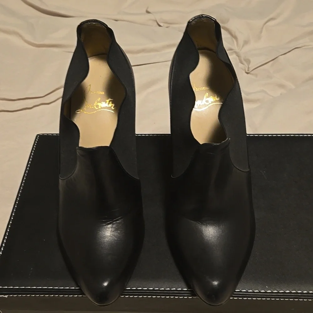 HP! Christian Louboutin D'Orsay Booties- Comes With Dust Bag - Picture 3 of 17